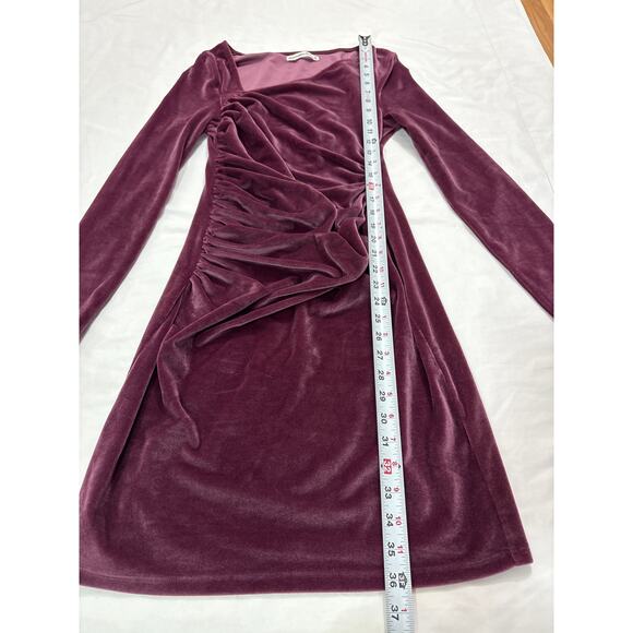 Abercrombie & Fitch Women Medium Velvet Stretch Mini Dress Ruched Holiday Formal - Picture 9 of 9
